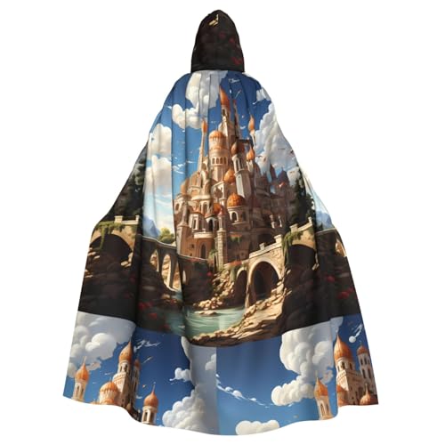 XZDAL Umhang mit Kapuze für Erwachsene, Anime, Schloss, Himmel, für Halloween, Cosplay, Maskerade, Party-Kostüm XZDAL Umhang mit Kapuze für Erwachsene, Anime, Schloss, Himmel, für Halloween, Cosplay, Maskerade, Party-Kostüm von XZDAL