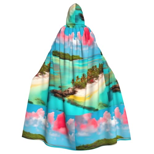 XZDAL Umhang mit Kapuze für Erwachsene, Karibiklandschaft, für Halloween, Cosplay, Maskerade, Party-Kostüm XZDAL Umhang mit Kapuze für Erwachsene, Karibiklandschaft, für Halloween, Cosplay, Maskerade, Party-Kostüm von XZDAL