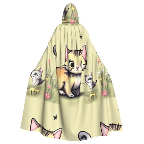 XZDAL Umhang mit Kapuze für Erwachsene, Katze und Schmetterling, für Halloween, Cosplay, Maskerade, Party-Kostüm XZDAL Umhang mit Kapuze für Erwachsene, Katze und Schmetterling, für Halloween, Cosplay, Maskerade, Party-Kostüm von XZDAL