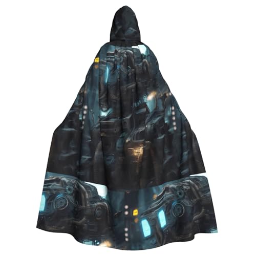 XZDAL Umhang mit Kapuze für Erwachsene, Roboter, für Halloween, Cosplay, Maskerade, Party-Kostüm von XZDAL