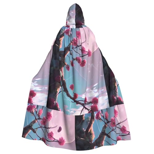 XZDAL Umhang mit Kapuze für Erwachsene, klein, rosa Blumen, für Halloween, Cosplay, Maskerade, Party-Kostüm XZDAL Umhang mit Kapuze für Erwachsene, klein, rosa Blumen, für Halloween, Cosplay, Maskerade, Party-Kostüm von XZDAL
