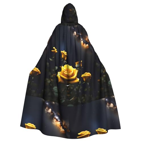 XZDAL Umhang mit Kapuze für Erwachsene, schöne gelbe Rosen, für Halloween, Cosplay, Maskerade, Party-Kostüm XZDAL Umhang mit Kapuze für Erwachsene, schöne gelbe Rosen, für Halloween, Cosplay, Maskerade, Party-Kostüm von XZDAL