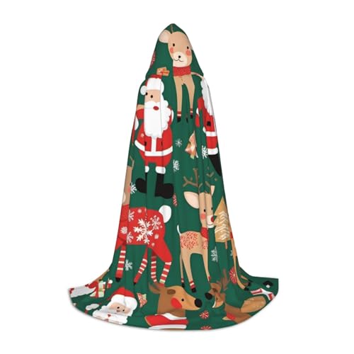 XZDAL Weihnachtsmann und Weihnachtshirsch bedruckter Kapuzenumhang S für Teenager Cosplay Rollenspiel Festival Maskerade Mottoparty Kostüm XZDAL Weihnachtsmann und Weihnachtshirsch bedruckter Kapuzenumhang S für Teenager Cosplay Rollenspiel Festival Maskerade Mottoparty Kostüm von XZDAL