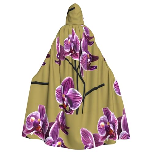 XZDAL Wunderschöner Orchideen-Umhang mit Kapuze für Erwachsene, für Halloween, Cosplay, Maskerade, Party-Kostüm von XZDAL