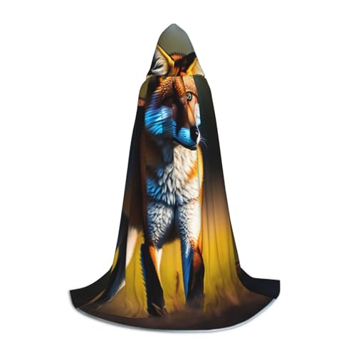 XZDAL unifox Kapuzenumhang M für Teenager Langer Umhang Kostüm Cosplay Maskerade Karneval Party von XZDAL