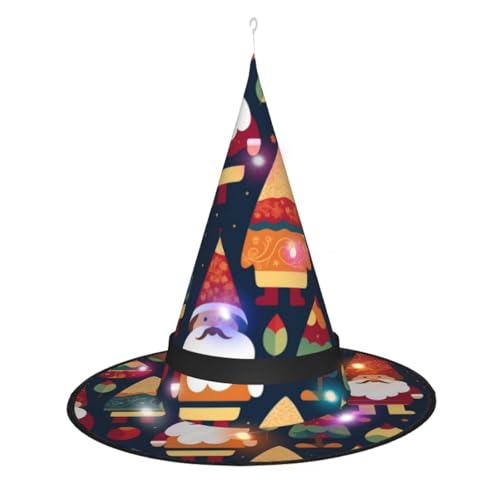 XZDLXJ Der Weihnachtsmann mit zweifarbigem Bart und leuchtender Hexenhut für Festivals und Partys ist faltbar und leicht XZDLXJ Der Weihnachtsmann mit zweifarbigem Bart und leuchtender Hexenhut für Festivals und Partys ist faltbar und leicht von XZDLXJ