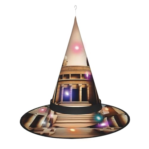 XZDLXJ Der leuchtende Hexenhut von Ancient Wonders für Festivals und Partys ist faltbar und leicht XZDLXJ Der leuchtende Hexenhut von Ancient Wonders für Festivals und Partys ist faltbar und leicht von XZDLXJ