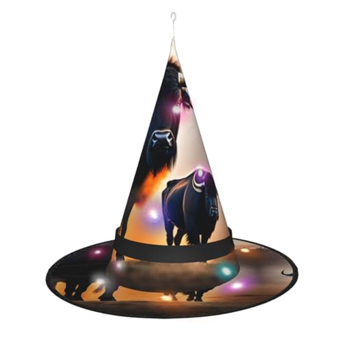 XZDLXJ Die Silhouette eines Büffelhutes für Festivals und Partys ist faltbar und leicht XZDLXJ Die Silhouette eines Büffelhutes für Festivals und Partys ist faltbar und leicht von XZDLXJ