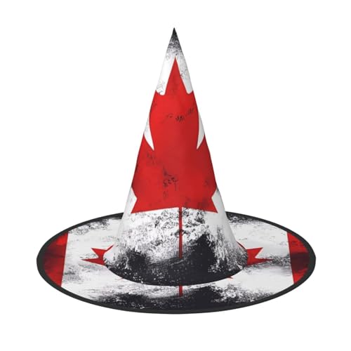 XZDLXJ Faltbarer Hexenhut mit kanadischer Flagge, für Festivals & Cosplay, faltbar und leicht, mit verstellbarer Struktur XZDLXJ Faltbarer Hexenhut mit kanadischer Flagge, für Festivals & Cosplay, faltbar und leicht, mit verstellbarer Struktur von XZDLXJ