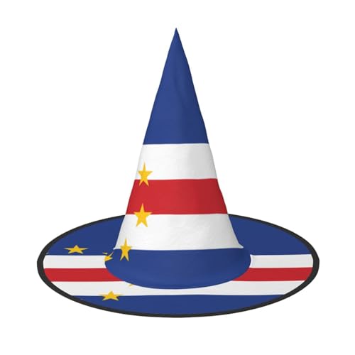 XZDLXJ Flagge von Kap Verde Faltbarer Hexenhut für Festivals & Cosplay - Faltbar und leicht mit verstellbarer Struktur XZDLXJ Flagge von Kap Verde Faltbarer Hexenhut für Festivals & Cosplay - Faltbar und leicht mit verstellbarer Struktur von XZDLXJ