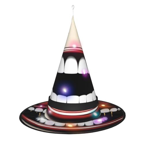 XZDLXJ GhoulishGrins Leuchtender Hexenhut für Festivals und Partys, faltbar und leicht XZDLXJ GhoulishGrins Leuchtender Hexenhut für Festivals und Partys, faltbar und leicht von XZDLXJ