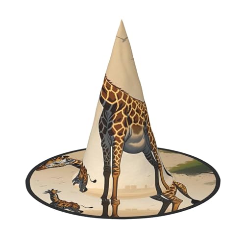 XZDLXJ Mutter und Kind Giraffe Faltbarer Hexenhut für Festivals & Cosplay - Faltbar und Leicht mit Verstellbarer Struktur XZDLXJ Mutter und Kind Giraffe Faltbarer Hexenhut für Festivals & Cosplay - Faltbar und Leicht mit Verstellbarer Struktur von XZDLXJ