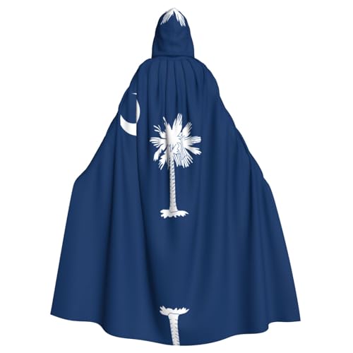 XZDLYY Kapuzenumhang mit South Carolina-Flagge für Erwachsene, Cosplay, Maskerade und Themenpartys, bequem, langlebig und stilvoll von XZDLYY