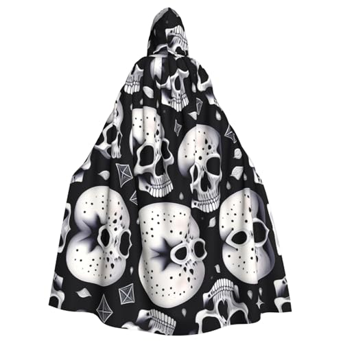 XZDLYY Totenkopf ohne Kinn, Kapuzenumhang für Cosplay, Maskerade und Themenpartys, bequem, langlebig und stilvoll von XZDLYY
