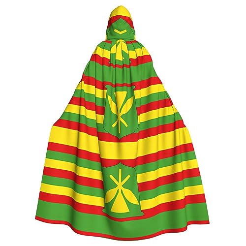 XZDLYY Umhang mit Kapuze für Erwachsene, Hawaii-Flagge, für Cosplay, Maskerade und Themenpartys, bequem, langlebig und stilvoll von XZDLYY