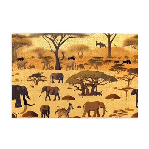 Afrikanische Graslandtiere Horizontales Holzpuzzle 1000 Teile Entspannen und verbessern die Hände auf Fähigkeiten und Konzentration Afrikanische Graslandtiere Horizontales Holzpuzzle 1000 Teile Entspannen und verbessern die Hände auf Fähigkeiten und Konzentration von XZDZWK