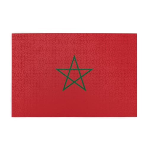 Flagge Marokkos Horizontales Holzpuzzle 1000 Teile Entspannen und Verbessern Sie die Hände auf Fähigkeiten und Konzentration Flagge Marokkos Horizontales Holzpuzzle 1000 Teile Entspannen und Verbessern Sie die Hände auf Fähigkeiten und Konzentration von XZDZWK