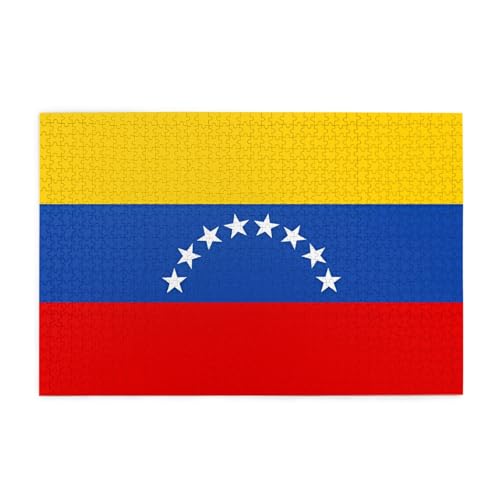 Flagge Venezuelas Horizontales Holzpuzzle 1000 Teile Entspannen und Verbessern Sie die Hände auf Fähigkeiten und Konzentration von XZDZWK
