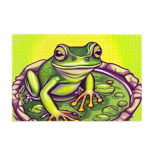 Frosch im Teich Horizontales Holzpuzzle 1000 Teile Entspannen und Verbessern Sie die Hände auf Fähigkeiten und Konzentration Frosch im Teich Horizontales Holzpuzzle 1000 Teile Entspannen und Verbessern Sie die Hände auf Fähigkeiten und Konzentration von XZDZWK