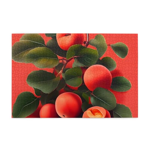 Horizontales Holzpuzzle mit roten Aprikosen, 1000 Teile, entspannen und verbessern die Hände auf Fähigkeiten und Konzentration Horizontales Holzpuzzle mit roten Aprikosen, 1000 Teile, entspannen und verbessern die Hände auf Fähigkeiten und Konzentration von XZDZWK
