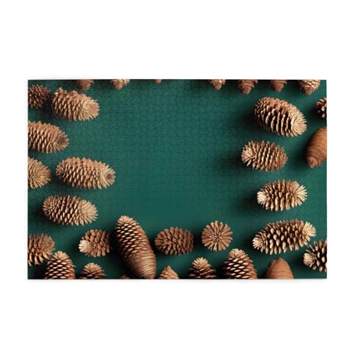 Pine Cone Border Horizontal Wooden Jigsaw Puzzle 1000 Pieces Relax and Improve Hands on Skills and Konzentration Pine Cone Border Horizontal Wooden Jigsaw Puzzle 1000 Pieces Relax and Improve Hands on Skills and Konzentration von XZDZWK