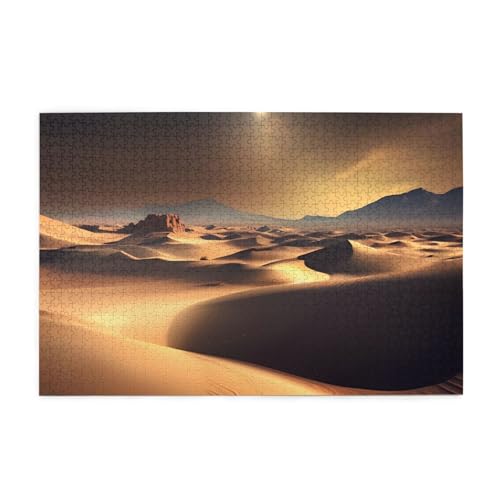 Sahara Wüste Horizontales Holzpuzzle 1000 Teile Entspannen und Verbessern Sie die Hände auf Fähigkeiten und Konzentration von XZDZWK