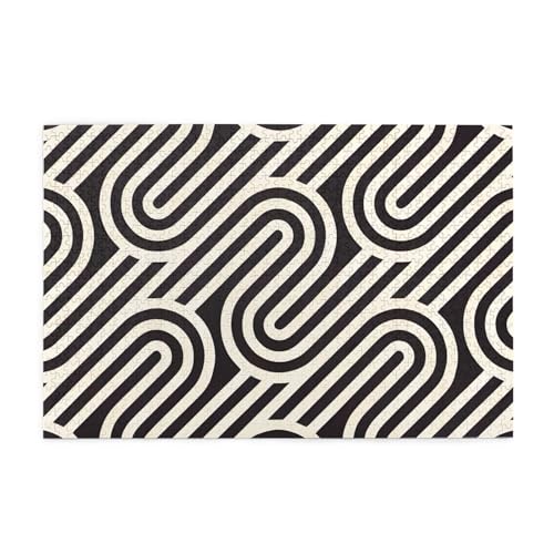 Schwarzes horizontales Holzpuzzle mit geschwungener Textur, 1000 Teile, entspannen und verbessern Sie die Hände auf Fähigkeiten und Konzentration von XZDZWK