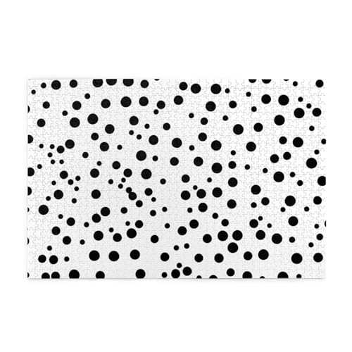 Schwarzes und weißes gepunktetes horizontales Holzpuzzle 1000 Teile Entspannen und verbessern die Hände auf Fähigkeiten und Konzentration Schwarzes und weißes gepunktetes horizontales Holzpuzzle 1000 Teile Entspannen und verbessern die Hände auf Fähigkeiten und Konzentration von XZDZWK