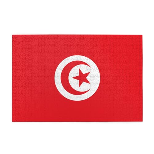Tunesische Flagge Horizontales Holzpuzzle 1000 Teile Entspannen und Verbessern Sie die Hände auf Fähigkeiten und Konzentration Tunesische Flagge Horizontales Holzpuzzle 1000 Teile Entspannen und Verbessern Sie die Hände auf Fähigkeiten und Konzentration von XZDZWK