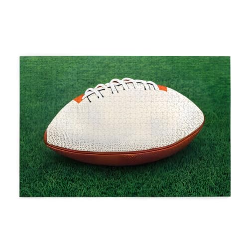 Weißer Rugbyball, horizontales Holzpuzzle, 1000 Teile, entspannen und verbessern die Hände auf Fähigkeiten und Konzentration Weißer Rugbyball, horizontales Holzpuzzle, 1000 Teile, entspannen und verbessern die Hände auf Fähigkeiten und Konzentration von XZDZWK