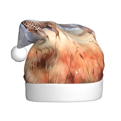 XZDZWK Afrikanische Savannen-Giraffe Plüsch-Weihnachtsmütze, bequeme und vielseitige Kopfbedeckung, geeignet für Neujahrsaktivitäten XZDZWK Afrikanische Savannen-Giraffe Plüsch-Weihnachtsmütze, bequeme und vielseitige Kopfbedeckung, geeignet für Neujahrsaktivitäten von XZDZWK