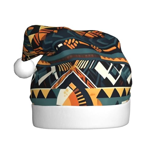 XZDZWK Afrikanische Tribal ethnische Textur Plüsch Weihnachtsmütze Bequeme und vielseitige Kopfbedeckung Geeignet für Neujahrsaktivitäten XZDZWK Afrikanische Tribal ethnische Textur Plüsch Weihnachtsmütze Bequeme und vielseitige Kopfbedeckung Geeignet für Neujahrsaktivitäten von XZDZWK