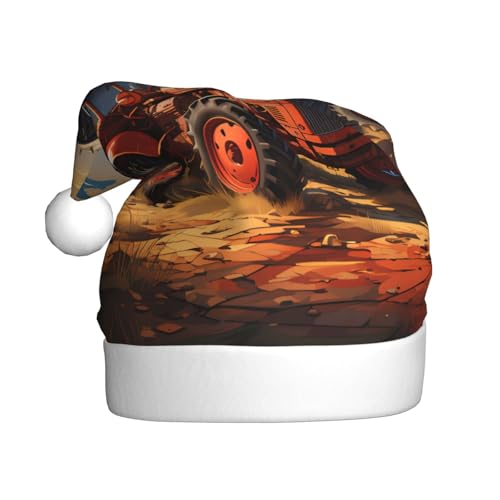 XZDZWK Bauernhof Red Traktor Plüsch Weihnachtsmütze Bequeme und vielseitige Kopfbedeckung Geeignet für Neujahrsaktivitäten XZDZWK Bauernhof Red Traktor Plüsch Weihnachtsmütze Bequeme und vielseitige Kopfbedeckung Geeignet für Neujahrsaktivitäten von XZDZWK