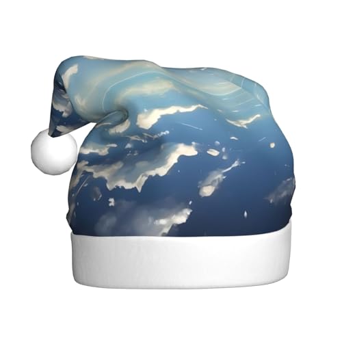 XZDZWK Blauer Himmel und weiße Wolken, Plüsch-Weihnachtsmütze, bequem und vielseitig, geeignet für Neujahrsaktivitäten XZDZWK Blauer Himmel und weiße Wolken, Plüsch-Weihnachtsmütze, bequem und vielseitig, geeignet für Neujahrsaktivitäten von XZDZWK