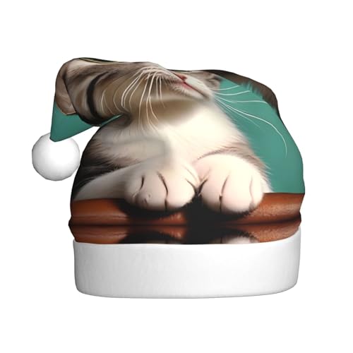 XZDZWK Eine neugierige Katze, Plüsch-Weihnachtsmütze, bequeme und vielseitige Kopfbedeckung, geeignet für Neujahrsaktivitäten XZDZWK Eine neugierige Katze, Plüsch-Weihnachtsmütze, bequeme und vielseitige Kopfbedeckung, geeignet für Neujahrsaktivitäten von XZDZWK