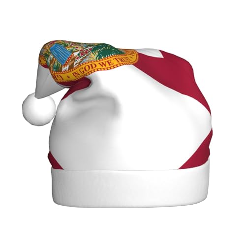 XZDZWK Flagge von Florida Plüsch-Weihnachtsmütze, bequeme und vielseitige Kopfbedeckung, geeignet für Neujahrsaktivitäten XZDZWK Flagge von Florida Plüsch-Weihnachtsmütze, bequeme und vielseitige Kopfbedeckung, geeignet für Neujahrsaktivitäten von XZDZWK