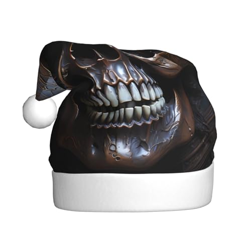 XZDZWK Kupferfarbener Totenkopf-Plüsch-Weihnachtsmütze, bequem und vielseitig, geeignet für Neujahrsaktivitäten XZDZWK Kupferfarbener Totenkopf-Plüsch-Weihnachtsmütze, bequem und vielseitig, geeignet für Neujahrsaktivitäten von XZDZWK