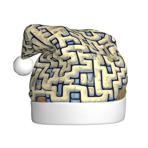 XZDZWK Labyrinth Schatzkarte Plüsch Weihnachtsmütze Bequeme und vielseitige Kopfbedeckung Geeignet für Neujahrsaktivitäten XZDZWK Labyrinth Schatzkarte Plüsch Weihnachtsmütze Bequeme und vielseitige Kopfbedeckung Geeignet für Neujahrsaktivitäten von XZDZWK