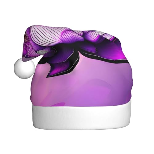 XZDZWK Lila Lotus Plüsch Weihnachtsmütze Bequeme und vielseitige Kopfbedeckung Geeignet für Neujahrsaktivitäten XZDZWK Lila Lotus Plüsch Weihnachtsmütze Bequeme und vielseitige Kopfbedeckung Geeignet für Neujahrsaktivitäten von XZDZWK