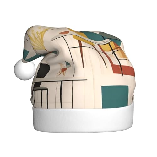 XZDZWK Mid Century Moderne Plüsch-Weihnachtsmütze, bequeme und vielseitige Kopfbedeckung, geeignet für Neujahrsaktivitäten XZDZWK Mid Century Moderne Plüsch-Weihnachtsmütze, bequeme und vielseitige Kopfbedeckung, geeignet für Neujahrsaktivitäten von XZDZWK