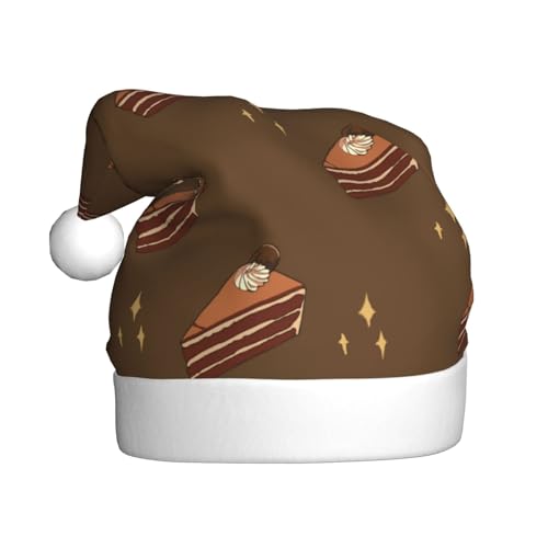 XZDZWK Schokoladenquadrate Kuchen Plüsch Weihnachtsmütze Bequeme und vielseitige Kopfbedeckung Geeignet für Neujahrsaktivitäten XZDZWK Schokoladenquadrate Kuchen Plüsch Weihnachtsmütze Bequeme und vielseitige Kopfbedeckung Geeignet für Neujahrsaktivitäten von XZDZWK