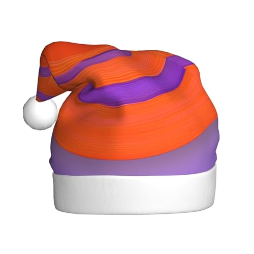 XZDZWK Weihnachtsmütze aus Plüsch, mit orangefarbenem Kreis, bequeme und vielseitige Kopfbedeckung, geeignet für Neujahrsaktivitäten von XZDZWK