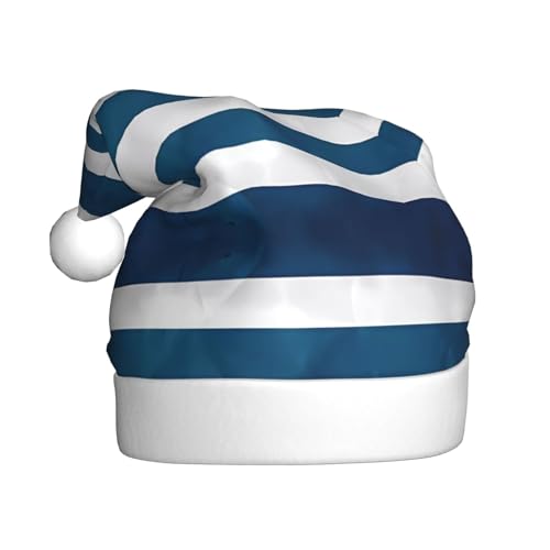 XZDZWK Weihnachtsmütze aus Plüsch mit griechischer Flagge, bequem und vielseitig, geeignet für Neujahrsaktivitäten XZDZWK Weihnachtsmütze aus Plüsch mit griechischer Flagge, bequem und vielseitig, geeignet für Neujahrsaktivitäten von XZDZWK