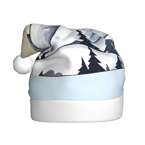 XZDZWK Weiße Schnee-Berge, Plüsch-Weihnachtsmütze, bequeme und vielseitige Kopfbedeckung, geeignet für Neujahrsaktivitäten XZDZWK Weiße Schnee-Berge, Plüsch-Weihnachtsmütze, bequeme und vielseitige Kopfbedeckung, geeignet für Neujahrsaktivitäten von XZDZWK