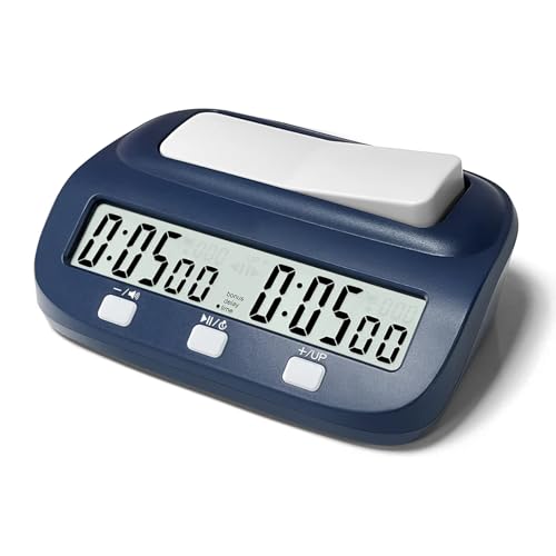 Digitaler Schachtimer, Professionelle Schachuhr mit Bonus & Verzögerung, und Tragbar - Vielseitig Einsetzbar für Shogi und Go, Einfache Bedienung, Langlebig von XZXCVN
