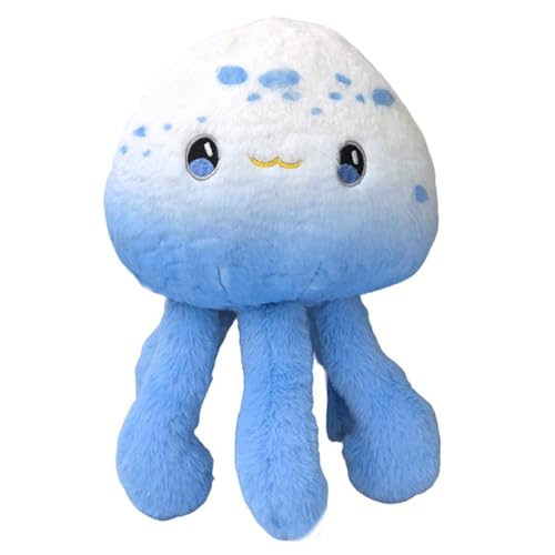 Xafrstyu Weiches und kuscheliges blaues Quallen-Plüschtier – Gefülltes Meeresbewohner-Stofftier mit samtigem Stoff – Tolles Geschenk für Kinder und Sammler (30CM) von Xafrstyu