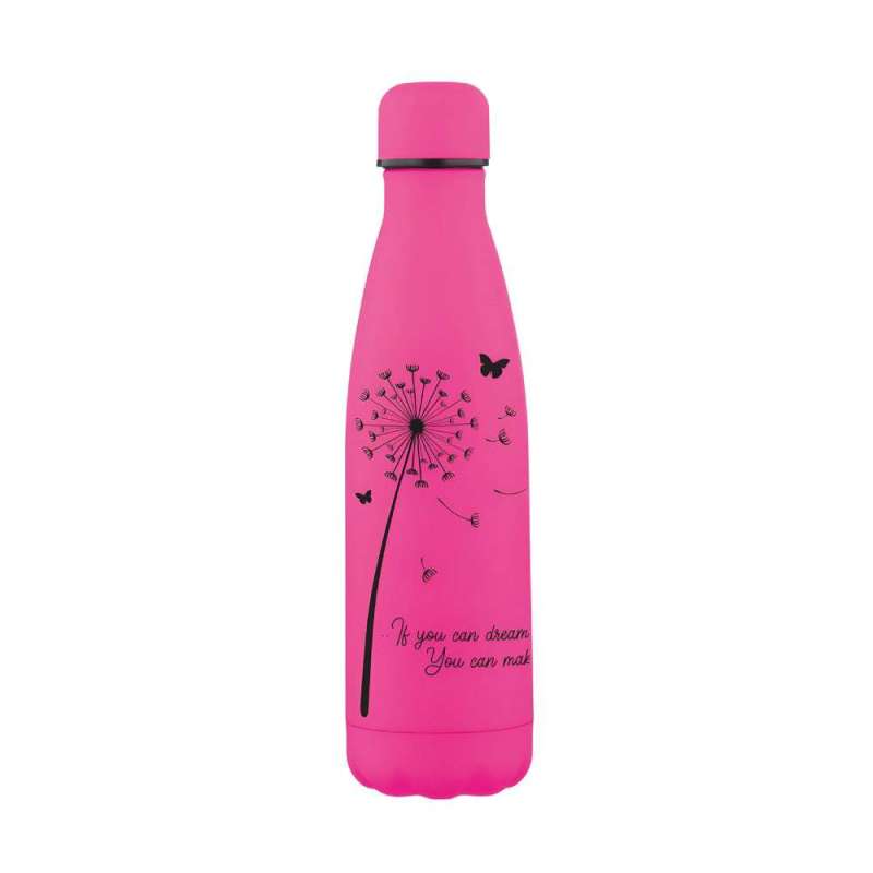XANADOO Trinkflasche aus Edelstahl - Kidsline, Volumen 500 ml, Xanadoo Designs Neon pink-Tattoo von Xanadoo