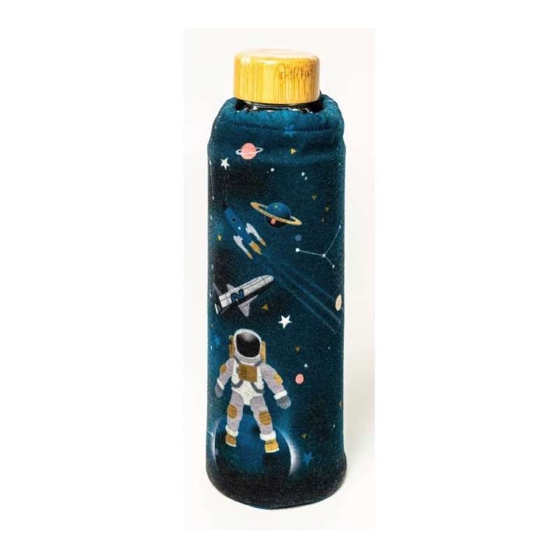 XANADOO Trinkflasche aus Glas 500 ml, Xanadoo Designs Astronaut von Xanadoo
