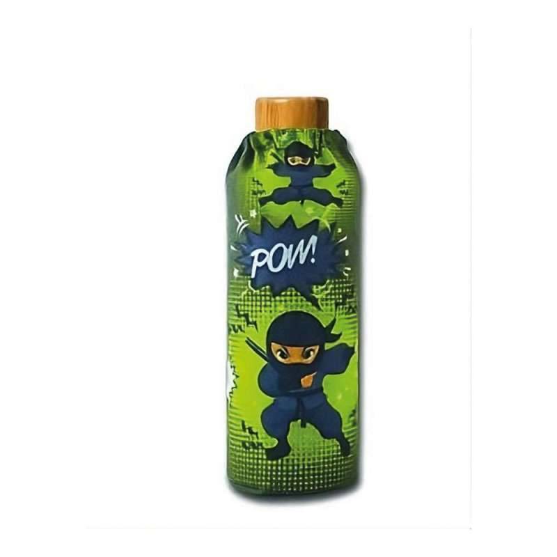 XANADOO Trinkflasche aus Glas 500 ml, Xanadoo Designs Ninja von Xanadoo