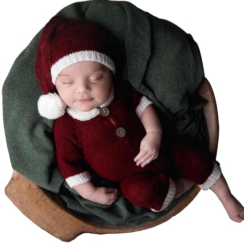 Xanewza 2 PCS Neugeborenes Fotografie Requisite Strampler mit Hut Rot Xmas Set Baby Foto Outfits Handmade Crochet Gestrickte Rote Weihnachtskostüm Für Baby Junge Mädchen Xanewza 2 PCS Neugeborenes Fotografie Requisite Strampler mit Hut Rot Xmas Set Baby Foto Outfits Handmade Crochet Gestrickte Rote Weihnachtskostüm Für Baby Junge Mädchen von Xanewza